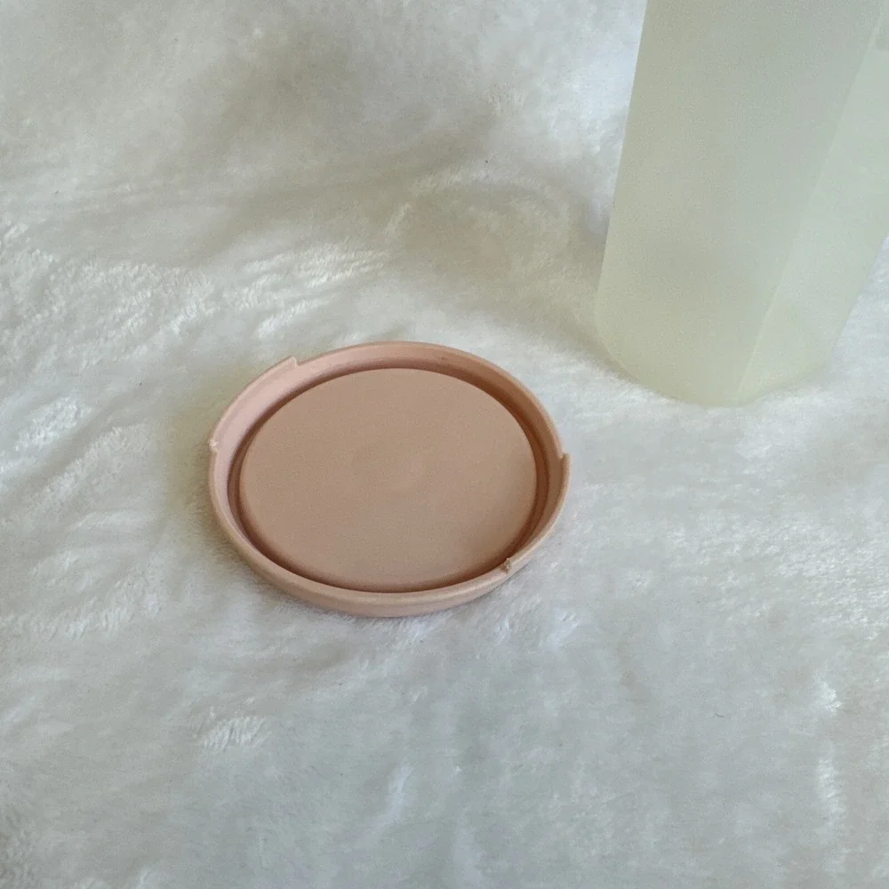 Vintage Tupperware Tall Round Container Canister‎ Kitchen Storage Peach Lid